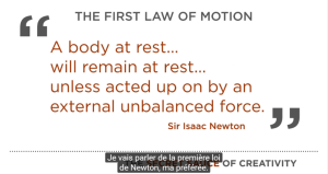 The first law of motion